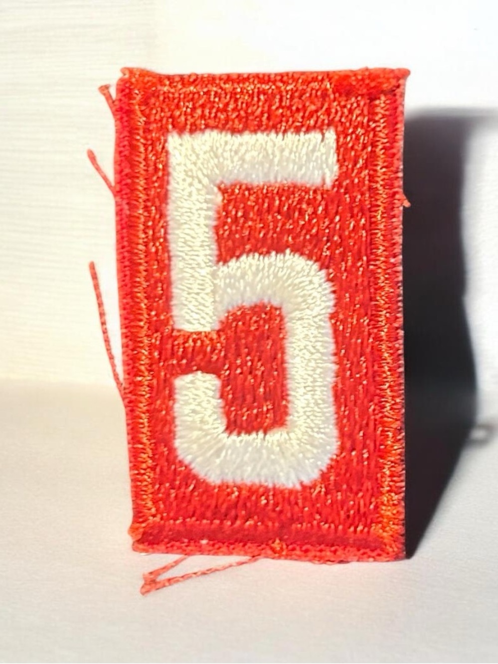 Vintage BSA Boy Scout Red White Troop Pack Number 5 Unit Numeral Patch